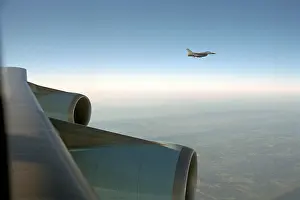 Scrambled: An F-16 escorting Air Force One from Offutt Air