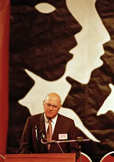 Codesa: F W De Klerk, speaks at the CODESA