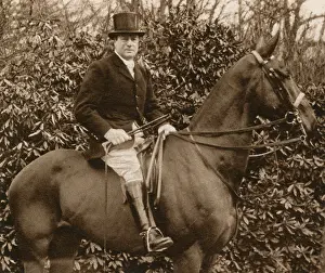 Foxhounds: F. W Rickett on horseback