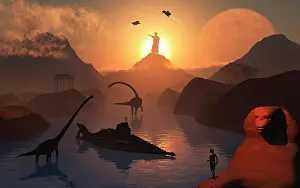 Unrecognizable: The fabled City of Atlantis set in the time of the dinosaurs