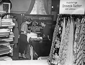 Cloths: Fabric shop in Berlin, 1938