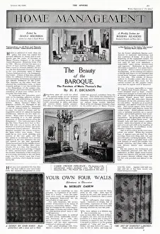 Linen: Fabric wall decoration design by Enid Marx