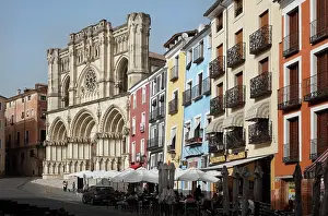 Gracia: Facade of Cuenca Cathedral and Plaza Mayor, Cuenca, Spain