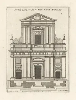 Blueprint: Facade designed by architect Jean Marot