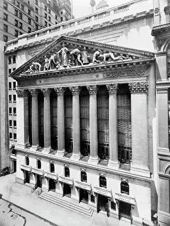 Traditionally: The facade of the New York Stock Exchange, dated 1908