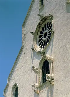 Trani: Facade with the rose window