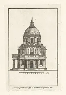 Chez Mariette: The front facade of the Sorbonne Chapel, Paris