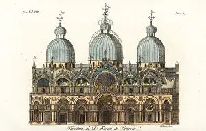 Giarrè: Facade of St. Mark's Basilica, Venice, 1823