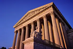 Scotus: Front Facade with Statue of Authority of Law Supreme