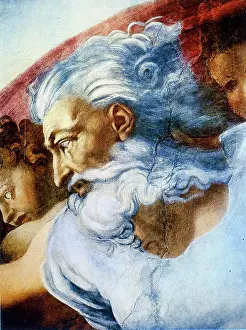 Frescoed: Detail of the face of