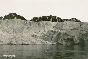 Spitzbergen: Face of glacier from Spitsbergen (Spitzbergen)