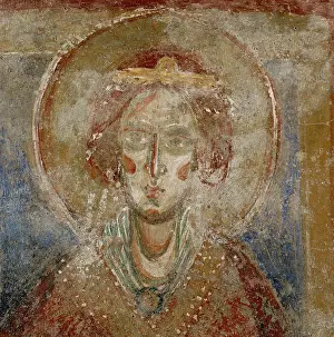 Frosinone: Face of a saint. Close-up