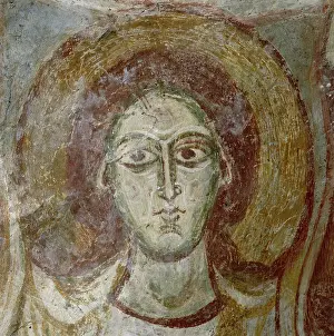Frosinone: Face of a saint. Close-up