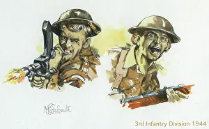 Malcolm Greensmith Collection: Faces of two British soldiers on D-Day