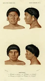 Disks: Faces of racial types, Botocudo tribe