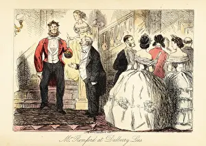 Pinks: Facey Romford hands his candle to a footman
