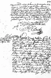 Contract: Facsimile of a contract between Brandenburg and Guinea, 1697