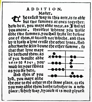 Addition: A facsimile page from Robert Recorde, Ground of Artes