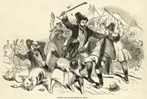 Derry: Faction fight in the county of Derby 1846