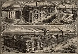 Bend: Factories of the Singer Sewing Machine Company. circa 1880