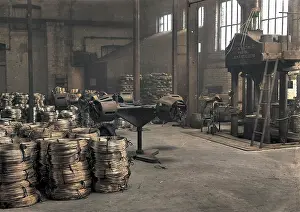Wylie: Factory with coiled wire - WW1