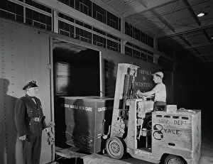 Forklift: Factory - manufacturing - aviation - WWII