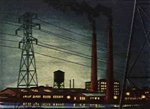 Smokestacks: Factory at Night