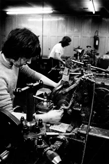 Metalworker: Factory scene -- Lathe Operator