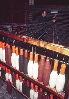 Spool: Factory Scene - Spools feeding yarn