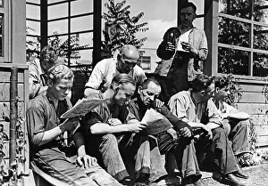 Spend: Factory worker during lunch break, 1935