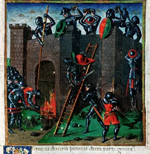 Valencia: Failed assault the Trojan camp by Turnus. Aeneid, Book IX. M