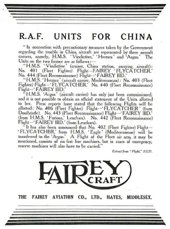 Flycatchers: Fairey Flycatchers & IIID's Bound For China