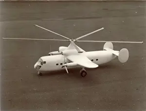 Rotodyne: A Fairey Rotodyne concept model c 1952