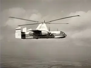 Rotodyne: Fairey Rotodyne XE521 side view in flight