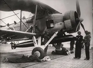 Swordfish: A Fairey Swordfish is prepared for take-off