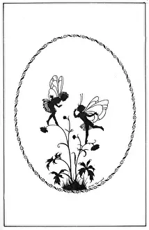Gossiping: Two fairies gossiping on flowers