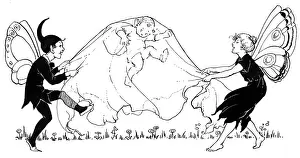Traps: Two fairies trapping elf in curtain of mist