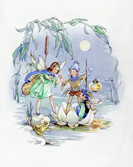 Cloke: Fairies and Waterlilies by Moonlight