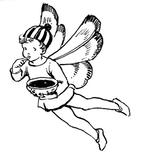Jams: Fairy with a bowl of jam