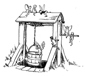 Pails: Well with fairy in a bucket