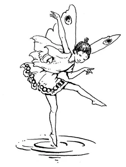 Fairy dancing on a puddle