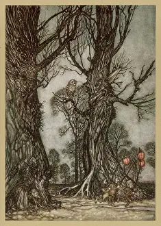 Arthur Rackham: FAIRY LANTERN BEARERS