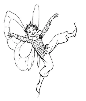 Fairy laughing and dancing