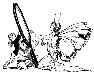 Vain: Fairy looking in a mirror
