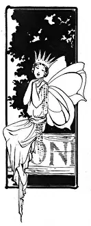 Fairy Queen sitting on signpost