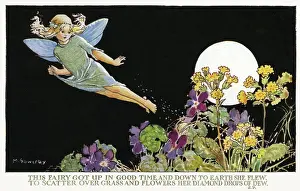 Scattering: Fairy scattering dewdrops