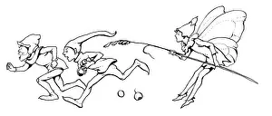Sprite: Fairy watchman chasing goblins