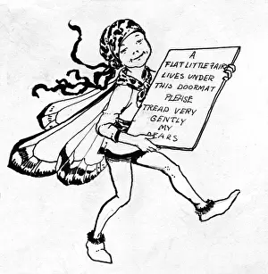 Doormats: Fairy wtih a notice-board