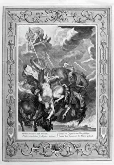 Represented: The Fall of Phaeton. Engraving depicting Jason