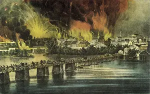 Confederacy: Fall of Richmond Va. on the night of April 2 1865